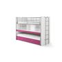 Voir la diapositive 5 : Paris Prix Lit Superposé Enfant  Bonny  90x200cm Fuchsia