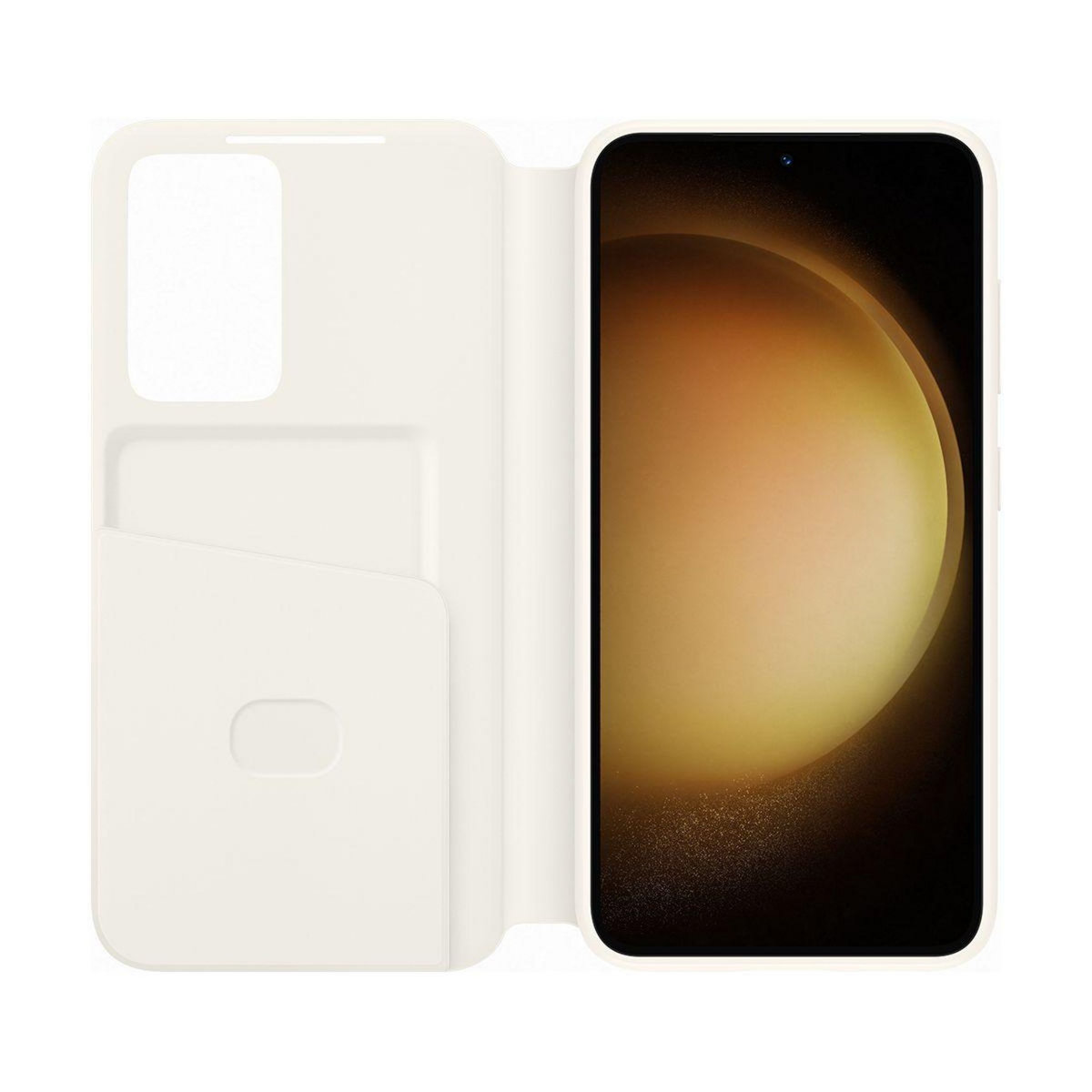 Samsung Etui S23 Smart View porte-carte Creme