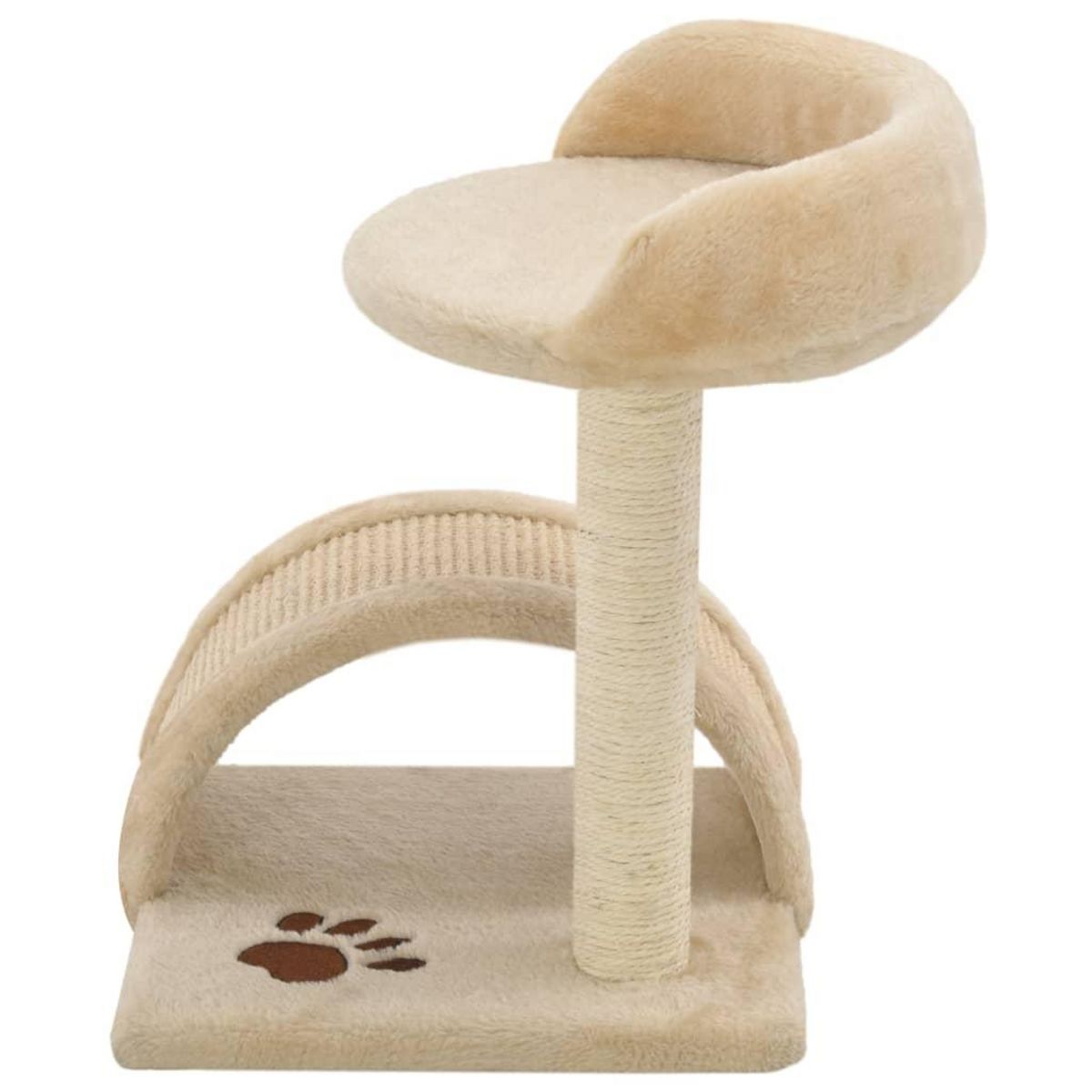 VIDAXL Arbre a chat avec griffoir en sisal 40 cm Beige et Marron