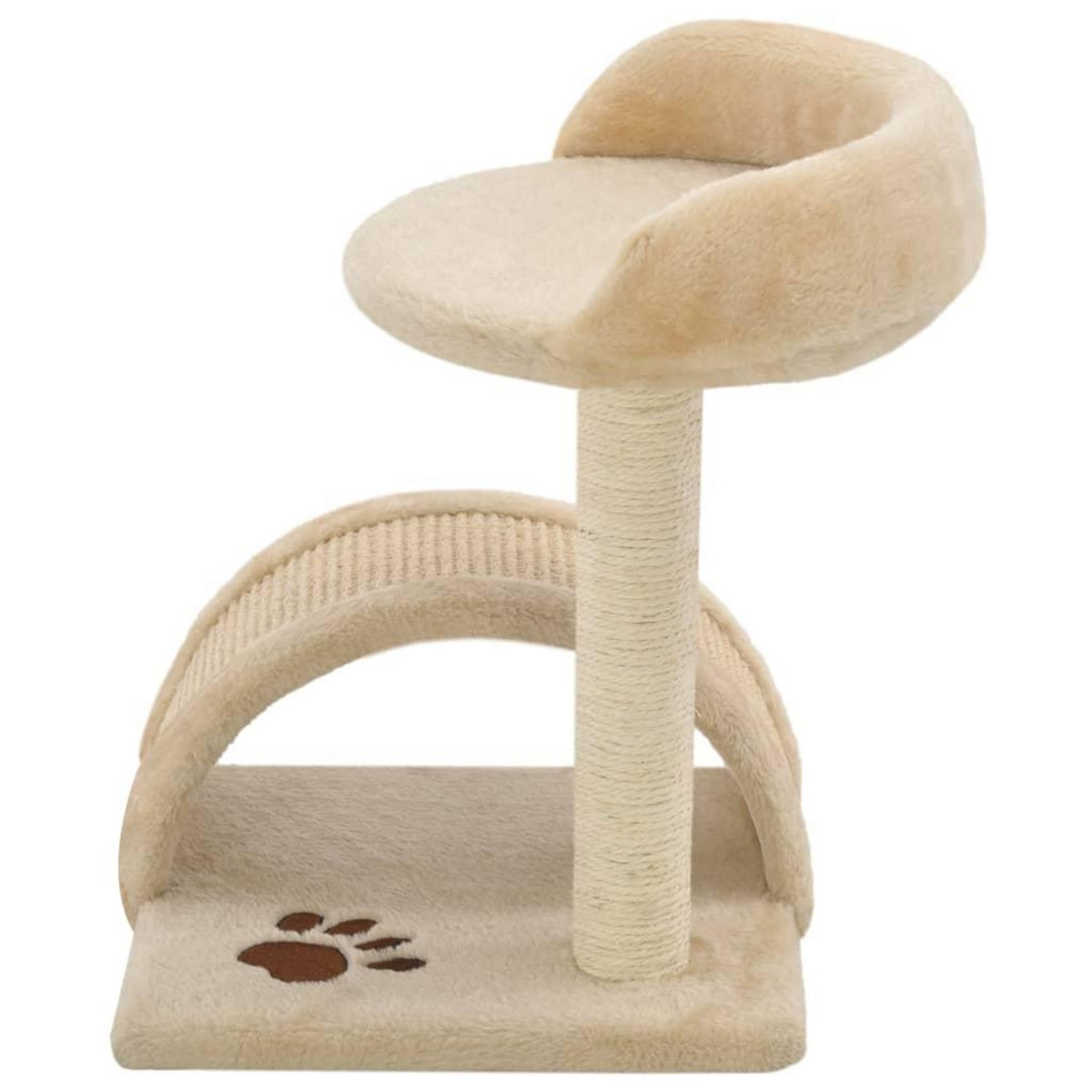 VIDAXL Arbre a chat avec griffoir en sisal 40 cm Beige et Marron
