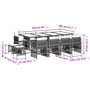 Voir la diapositive 6 : VIDAXL Ensemble a manger de jardin 13 pcs coussins noir resine tressee