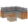 Voir la diapositive 2 : VIDAXL Salon de jardin avec coussins 6 pcs beige resine tressee