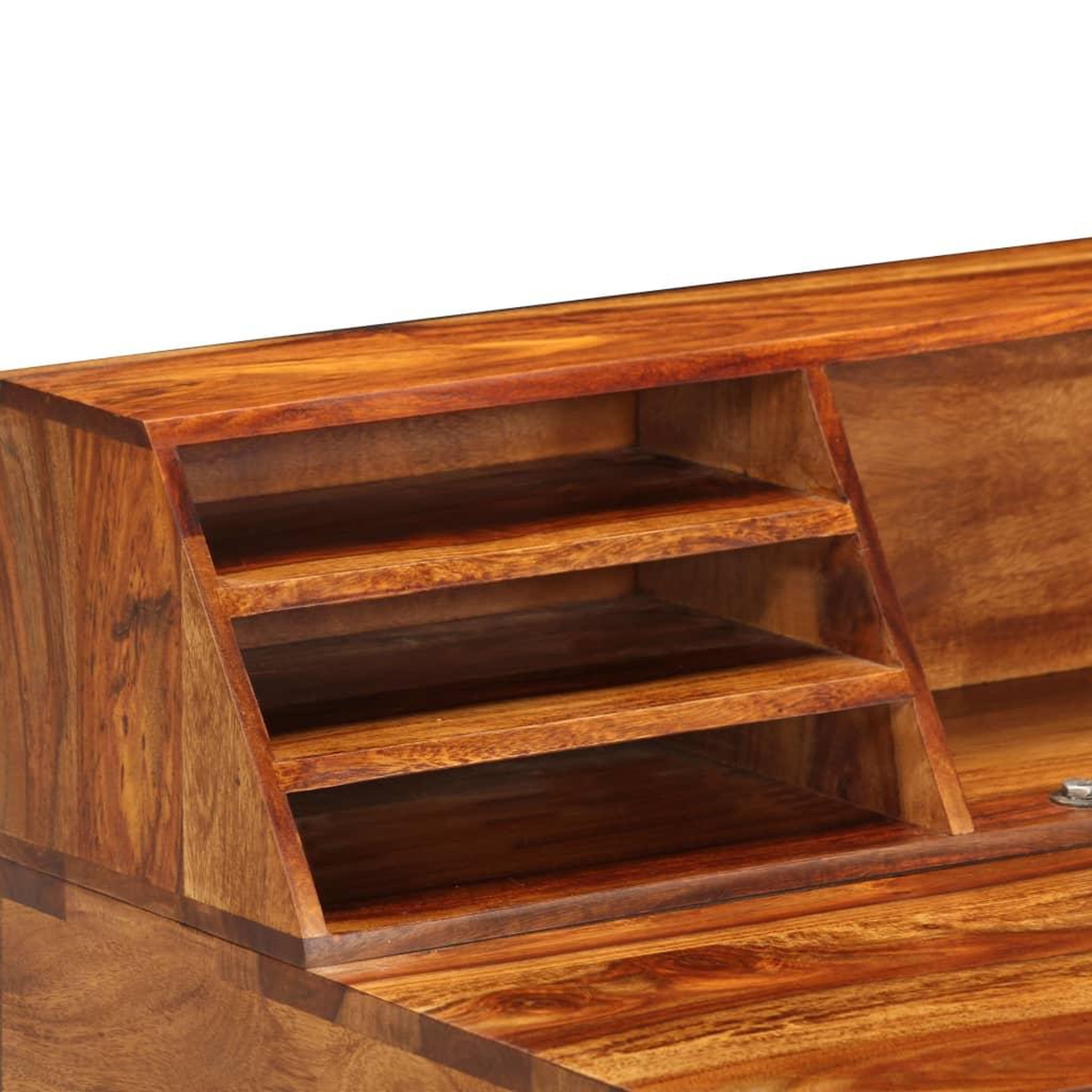 Voir la diapositive 5 : VIDAXL Bureau 110x50x94 cm bois solide de sesham et acier