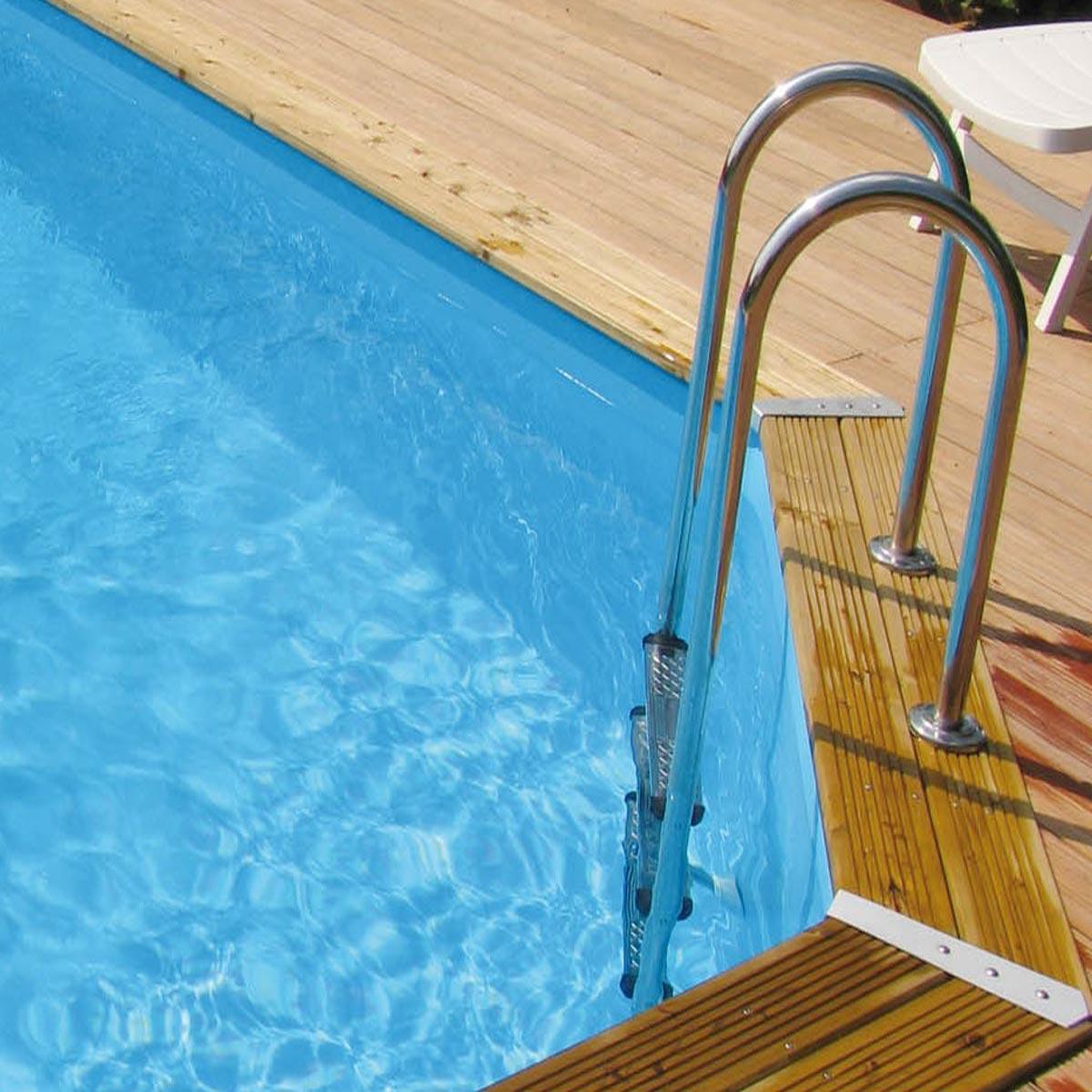 Ubbink Echelle inox intérieure pour piscines bois - Ubbink