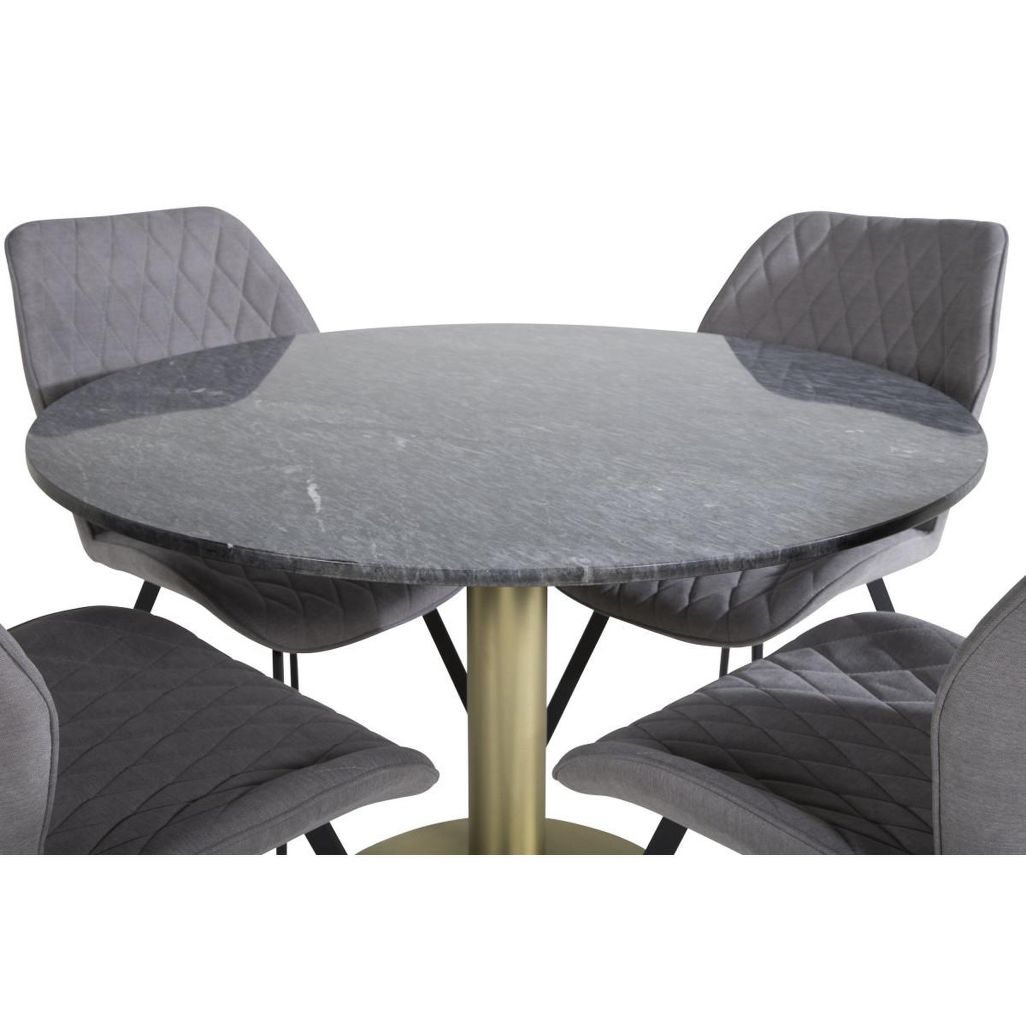 Voir la diapositive 3 : Paris Prix Ensemble table à manger & 4 chaises  estelle & gemma  106cm gris foncé & gris