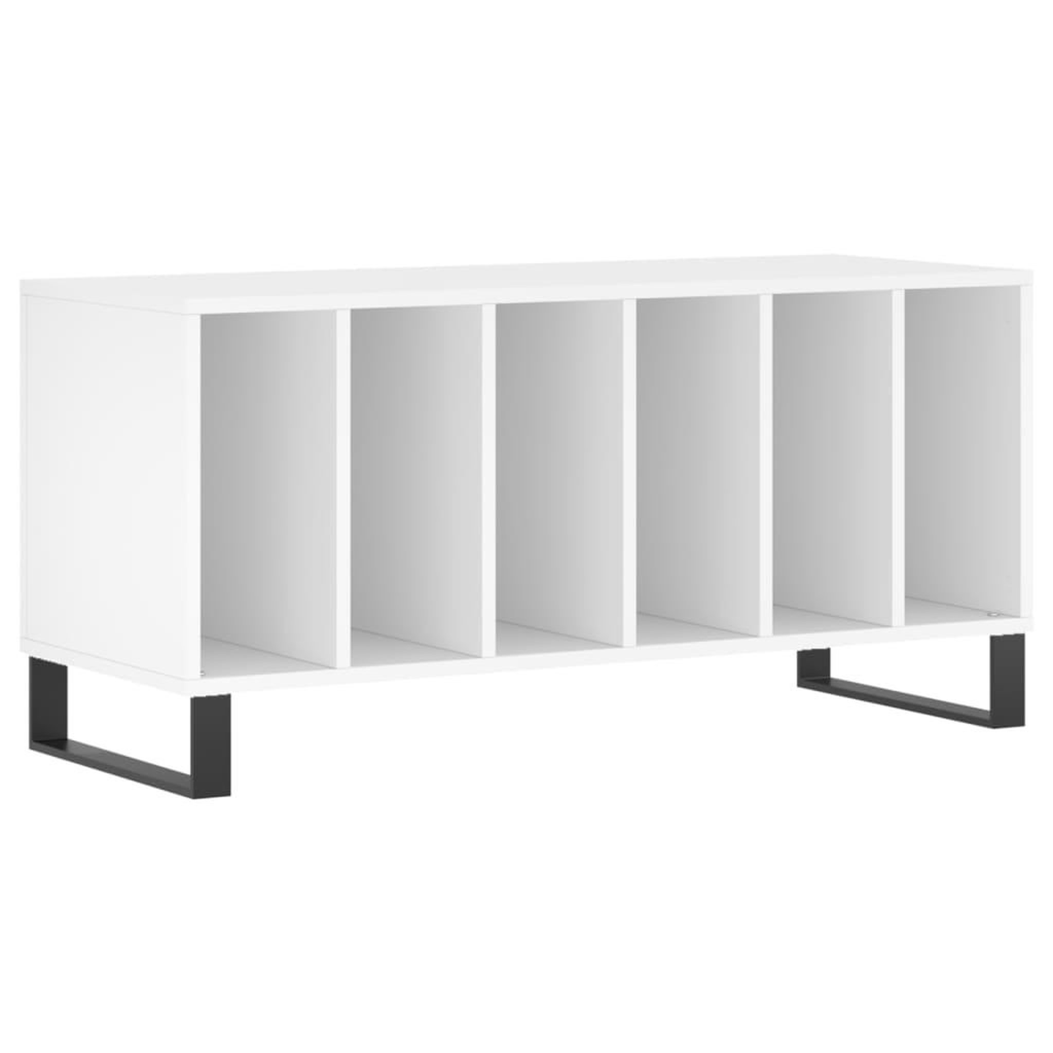 Voir la diapositive 2 : VIDAXL Armoire a disques blanc 100x38x48 cm bois d'ingenierie