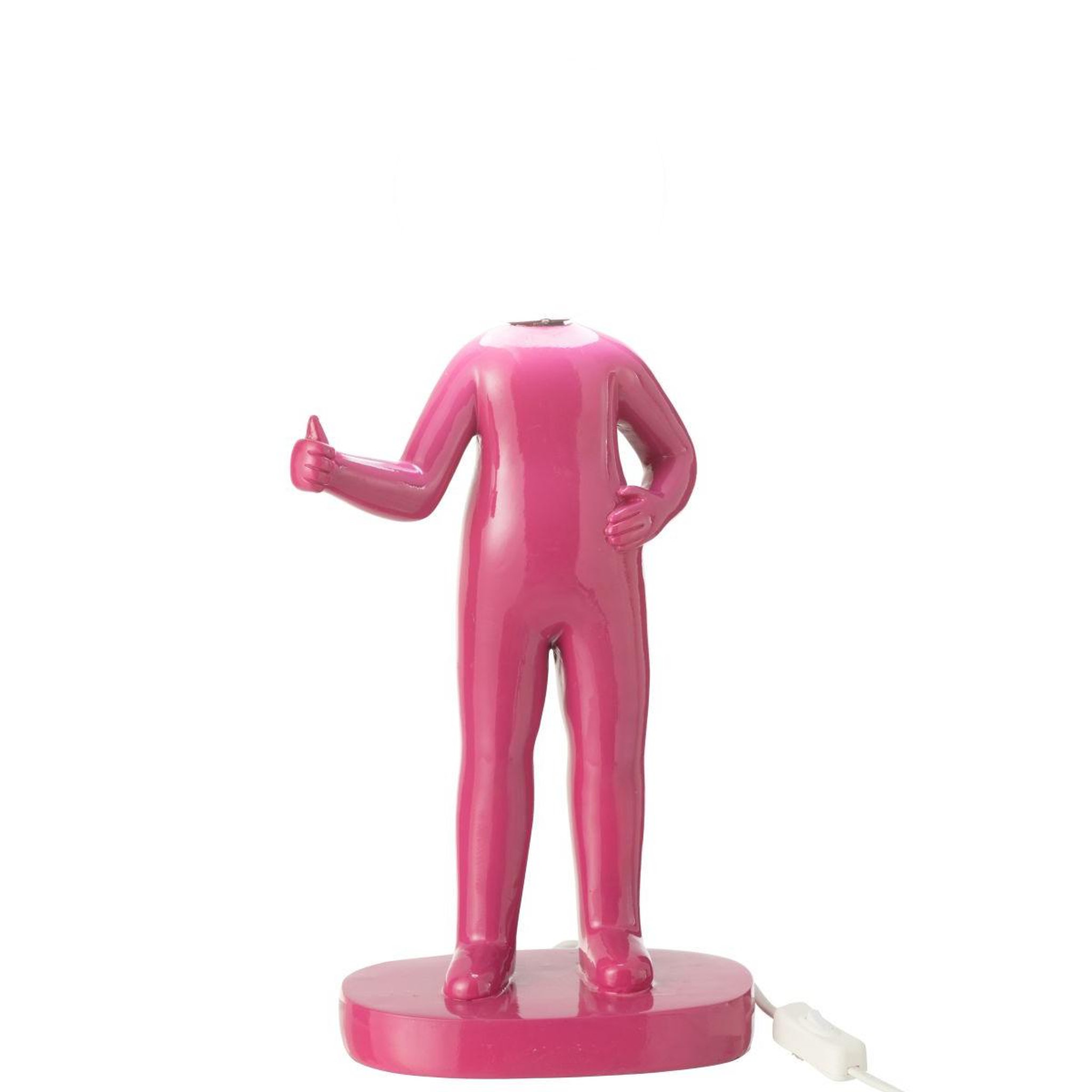 Voir la diapositive 2 : J-LINE Lampe à poser en résine  pouces  44cm fuchsia