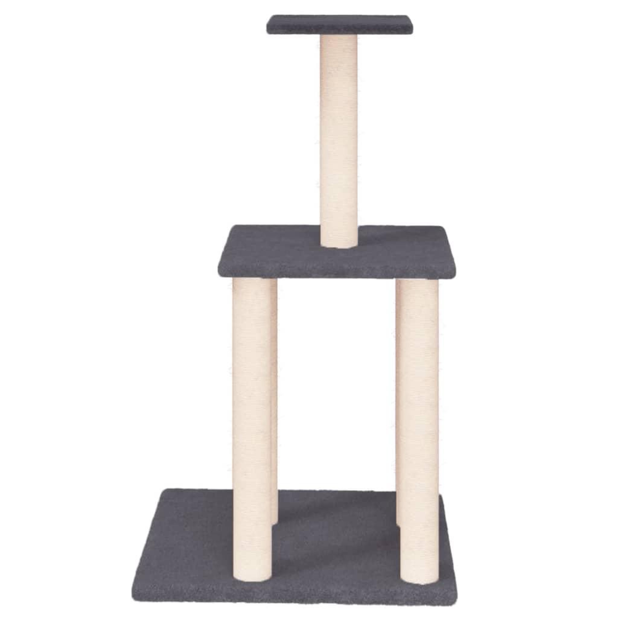Voir la diapositive 3 : VIDAXL Arbre a chat avec griffoirs en sisal gris fonce 85,5 cm