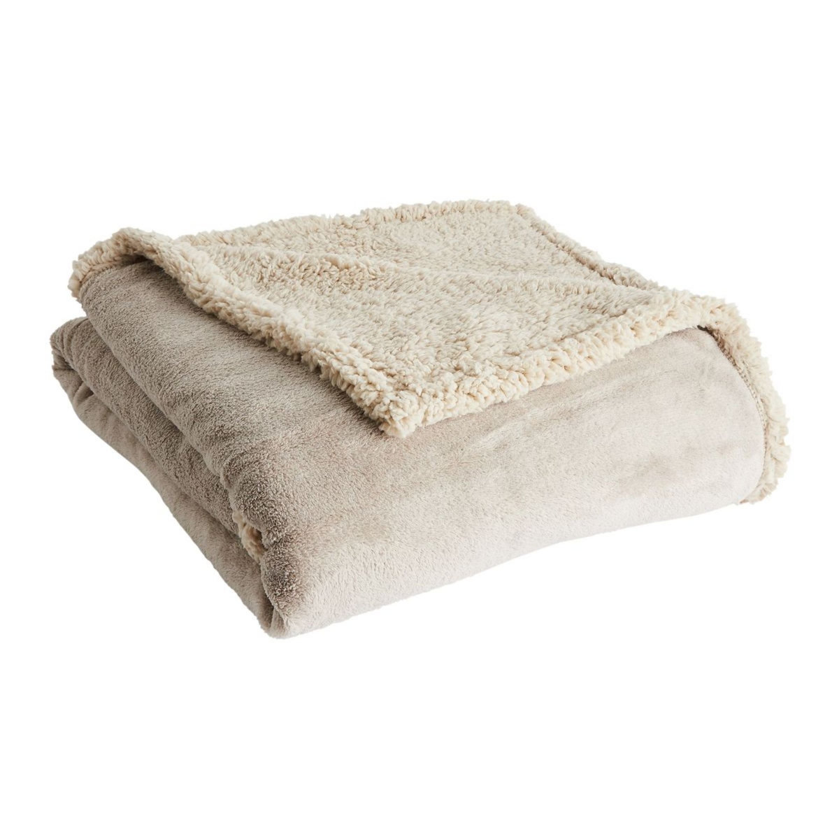 ACTUEL Plaid sherpa uni en polyester 220gsm