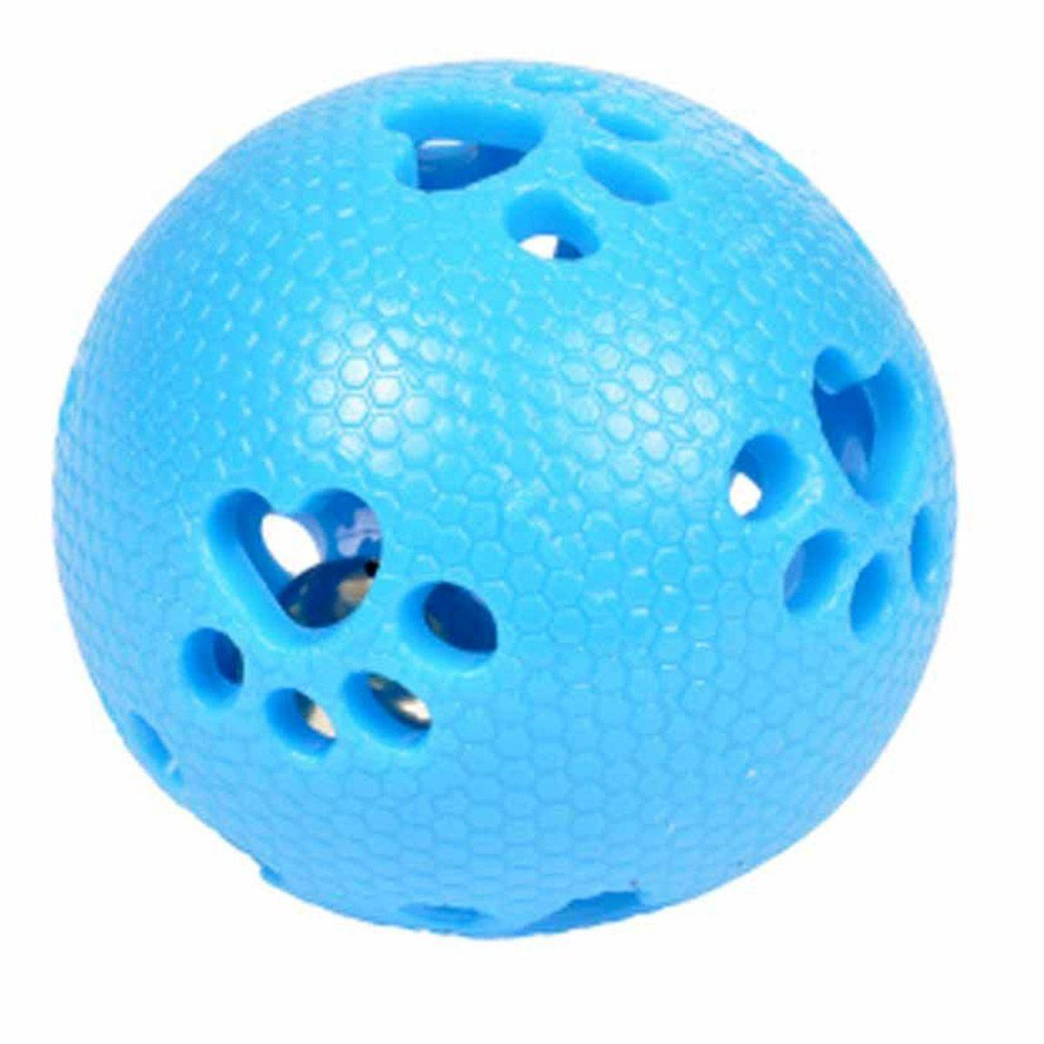 LOVE STORY Jouet pour chat  balle avec grelot  7 cm bleu