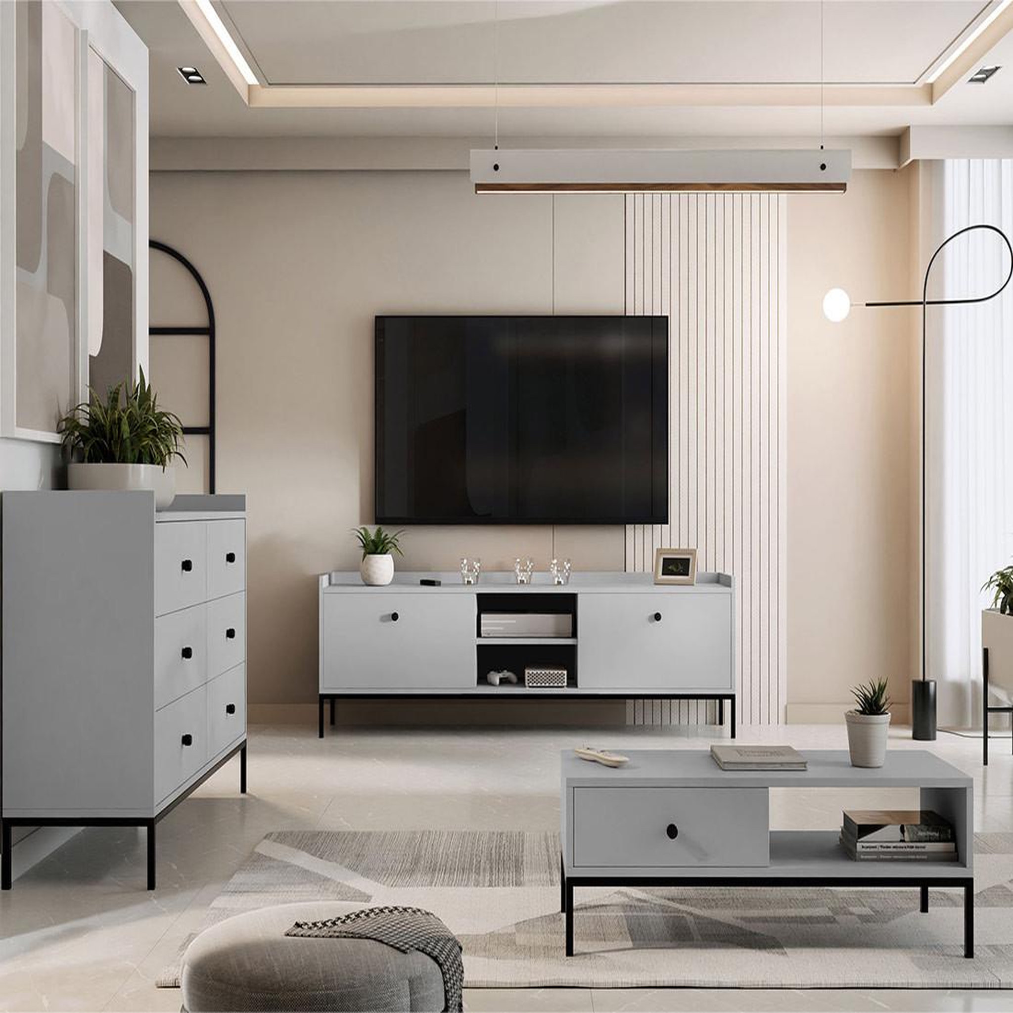 Voir la diapositive 5 : BEST MOBILIER Filipo - meuble tv - 180 cm