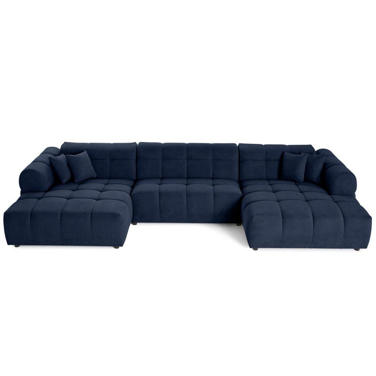 LISA DESIGN Ray - canapé panoramique en u 7 places en tissu texturé