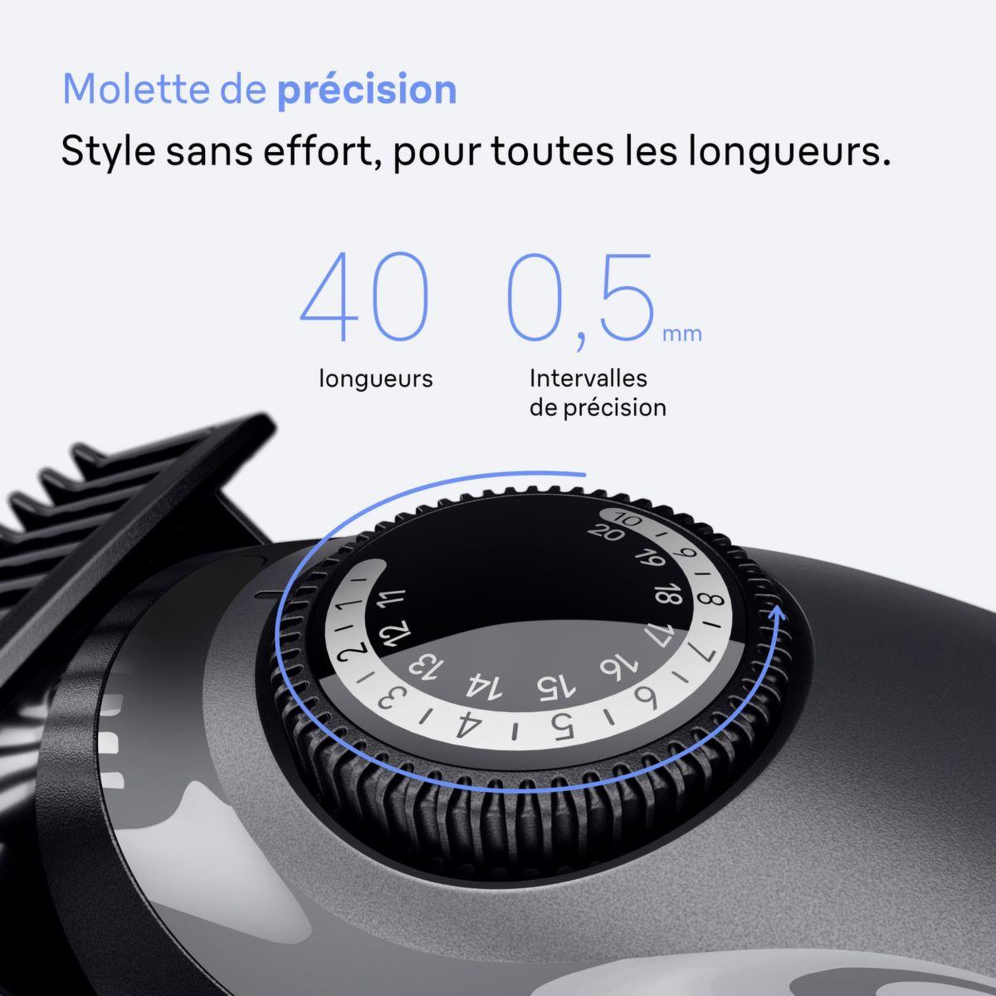 Voir la diapositive 3 : BRAUN Tondeuse barbe bt3560, molette réglable, 40 hauteurs de coupe, précision 0,5 mm, autonomie 50 mn