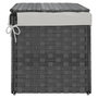Voir la diapositive 5 : VIDAXL Panier a linge avec couvercle gris 55,5x35x34 cm resine tressee