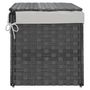 Voir la diapositive 5 : VIDAXL Panier a linge avec couvercle gris 55,5x35x34 cm resine tressee