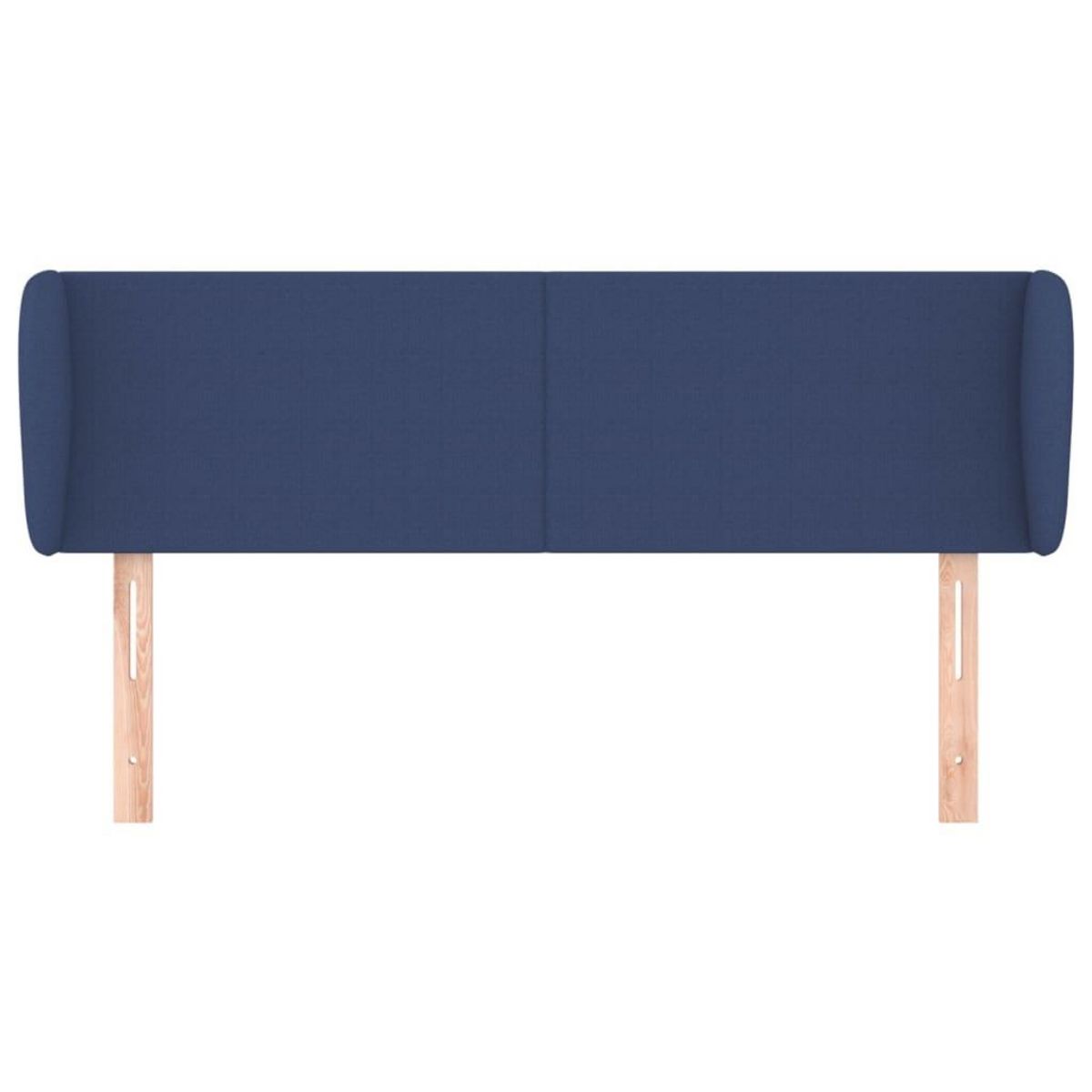 VIDAXL Tete de lit avec oreilles Bleu 147x23x78/88 cm Tissu