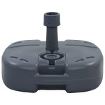 VIDAXL Socle de parasol portable Gris Rempli de sable/eau