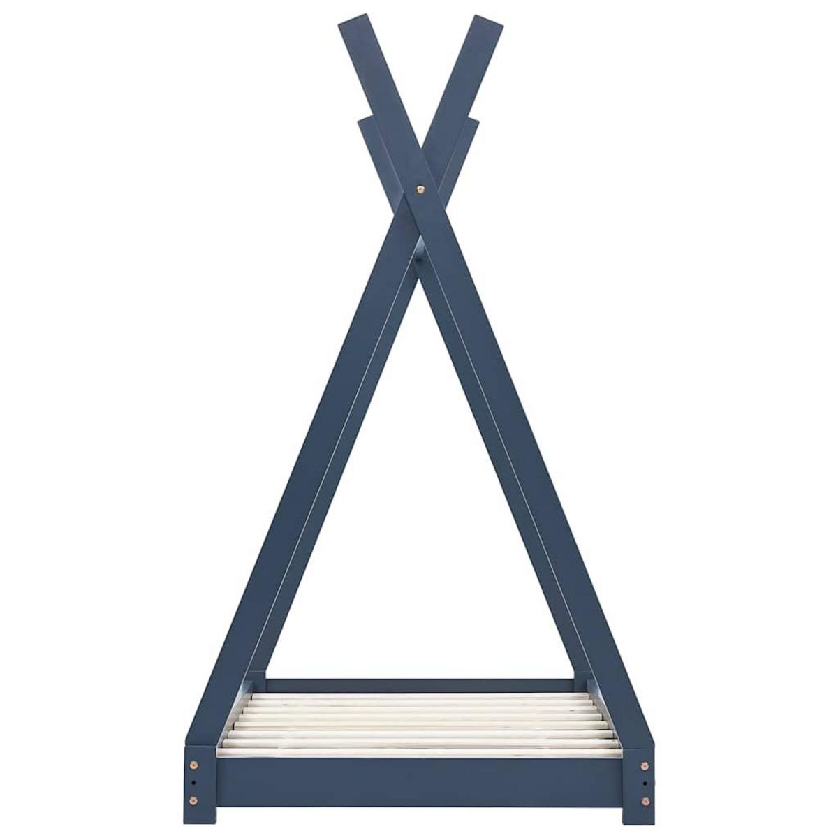 VIDAXL Cadre de lit d'enfant Gris Bois de pin massif 80x160 cm