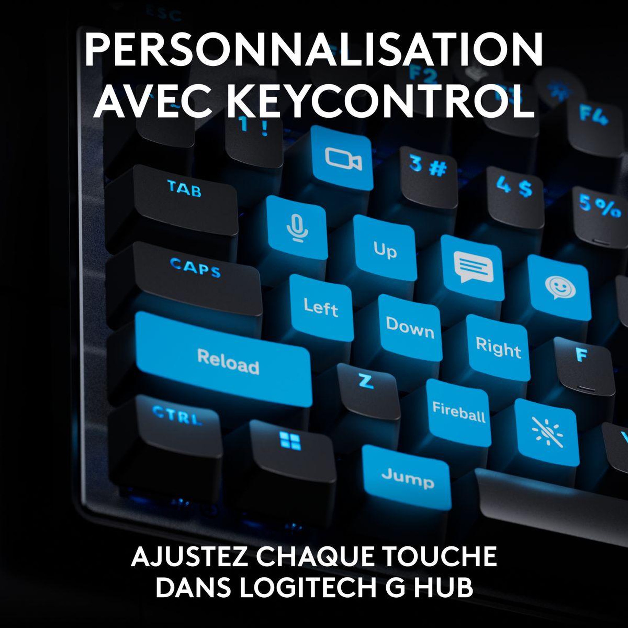 Voir la diapositive 5 : Logitech Clavier gamer g pro x tkl rapid  noir