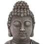 Voir la diapositive 2 : ATMOSPHERA Statuette de Bouddha  Effet Bois  49cm Gris