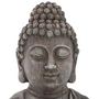 Voir la diapositive 2 : ATMOSPHERA Statuette de Bouddha  Effet Bois  49cm Gris
