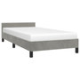 Voir la diapositive 3 : VIDAXL Cadre de lit sans matelas gris clair 90x200 cm velours