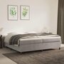 Voir la diapositive 1 : VIDAXL Sommier a lattes de lit et matelas Gris clair 200x200cm Velours