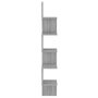Voir la diapositive 4 : VIDAXL Etagere angle murale Sonoma gris 20x20x127,5 cm Bois ingenierie