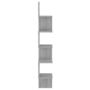 Voir la diapositive 4 : VIDAXL Etagere angle murale Sonoma gris 20x20x127,5 cm Bois ingenierie
