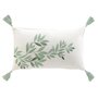 Voir la diapositive 1 : Paris Prix Coussin Déco Pompons  Nymphea  30x50cm Vert