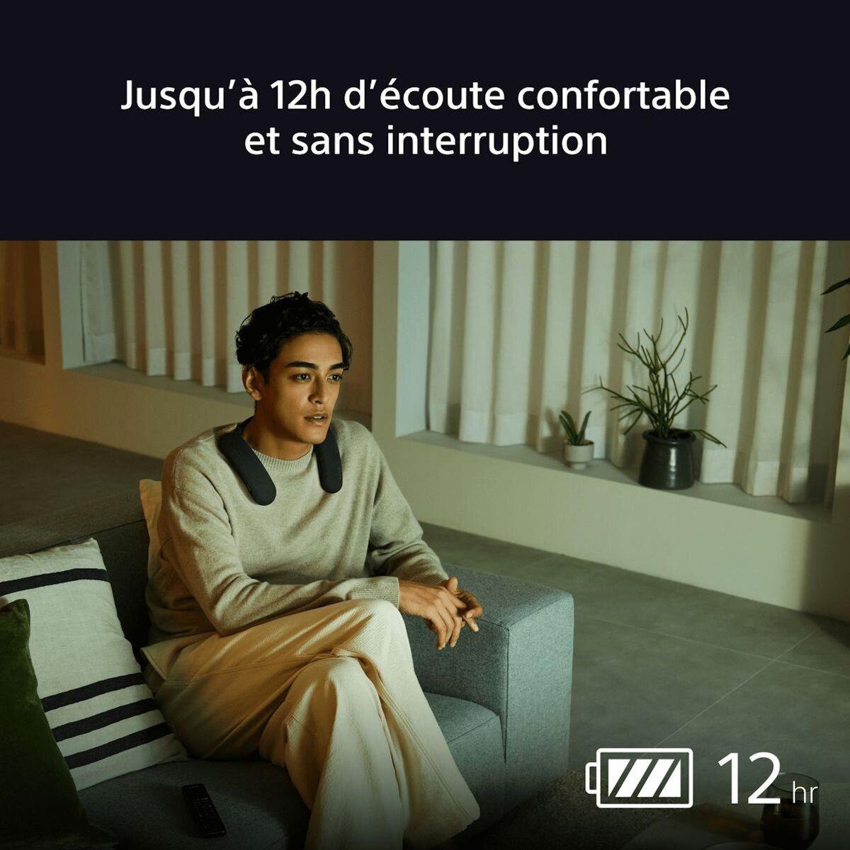 SONY Casque Tour de cou BRAVIA Theatre U Noir