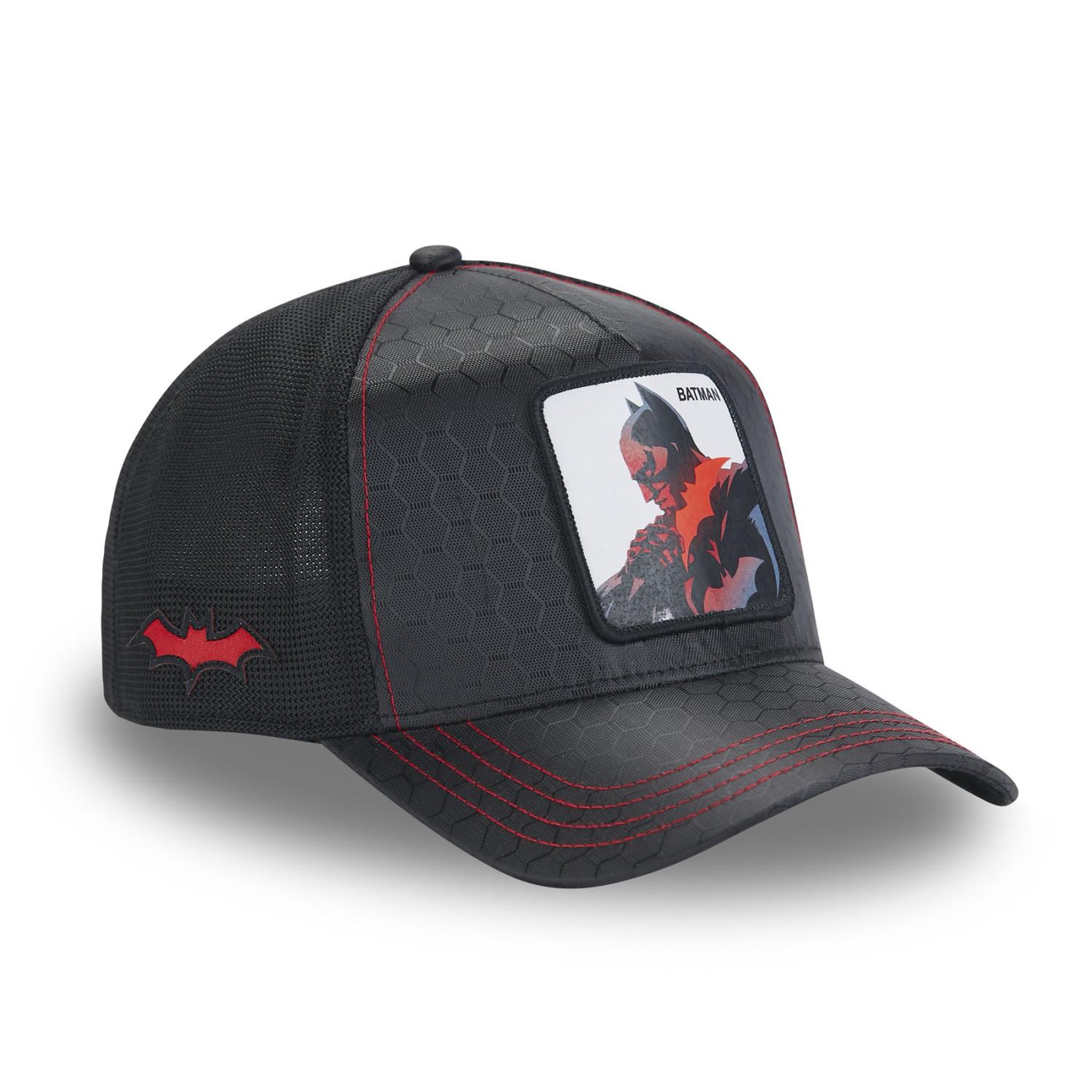 Voir la diapositive 3 : CAPSLAB Casquette homme trucker en nid d'abeille Dc Comics Batman
