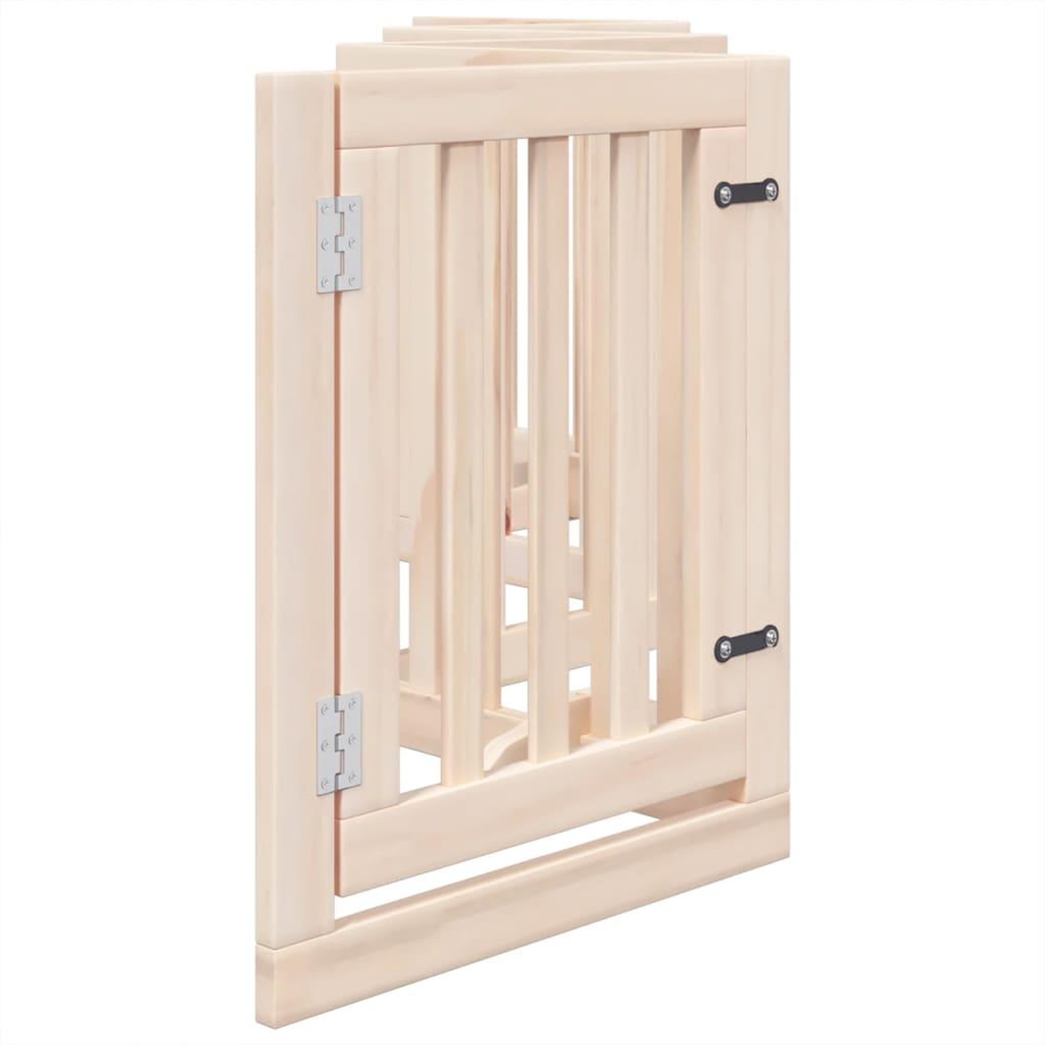 Voir la diapositive 5 : VIDAXL Barriere pour chiens avec porte 6 panneaux bois de peuplier