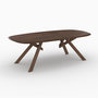 Voir la diapositive 1 : Rendez vous déco Table rectangulaire en bois d'hévéa massif foncé 8 personnes-Merlin