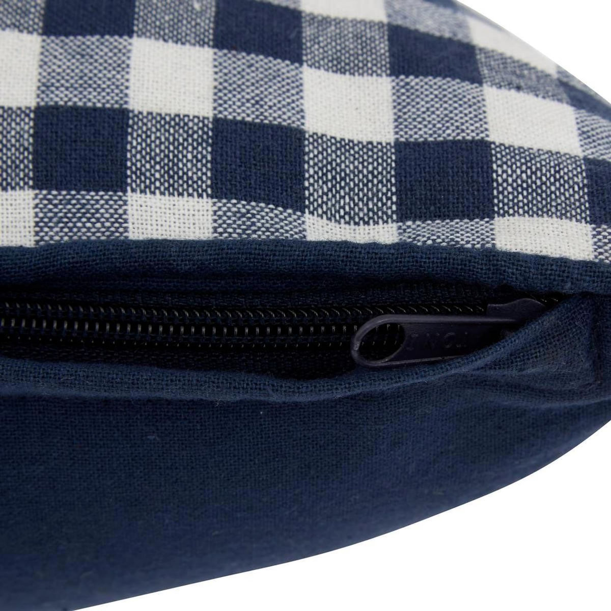 ATMOSPHERA Coussin Déco Imprimé Vichy  Groove  30x50cm Bleu