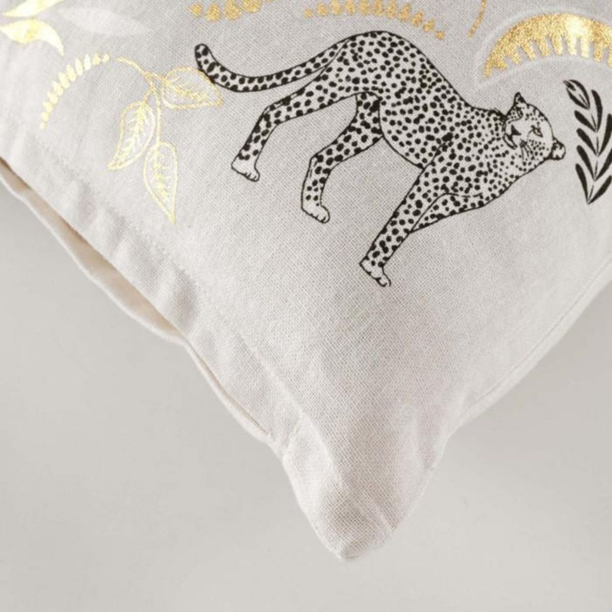 Paris Prix Housse de Coussin Imprimé  Malaga  40x40cm Naturel