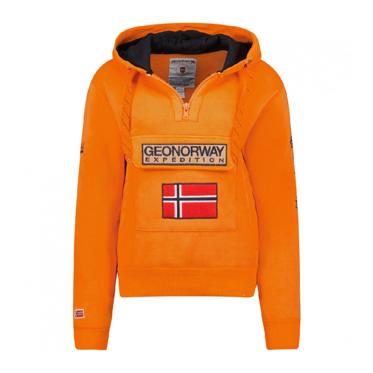 GEOGRAPHICAL NORWAY Sweat à capuche Orange Homme Geographical Norway Gymclass Color 100