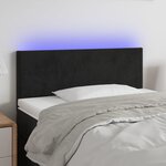 VIDAXL Tete de lit a LED Noir 90x5x78/88 cm Velours