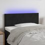Voir la diapositive 1 : VIDAXL Tete de lit a LED Noir 90x5x78/88 cm Velours