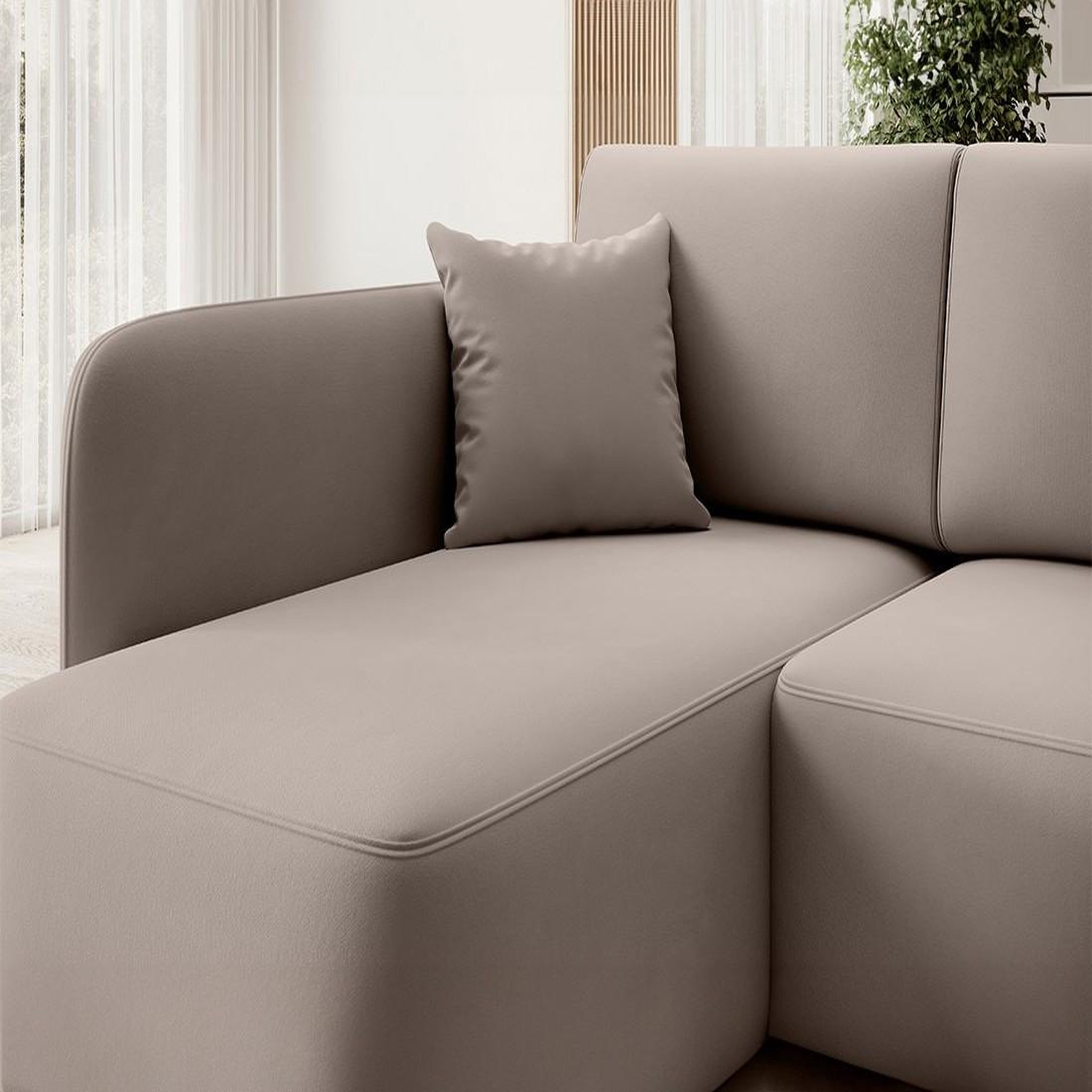 Voir la diapositive 4 : BEST MOBILIER Suzie - canapé d'angle gauche 4 places convertible avec coffre en velours