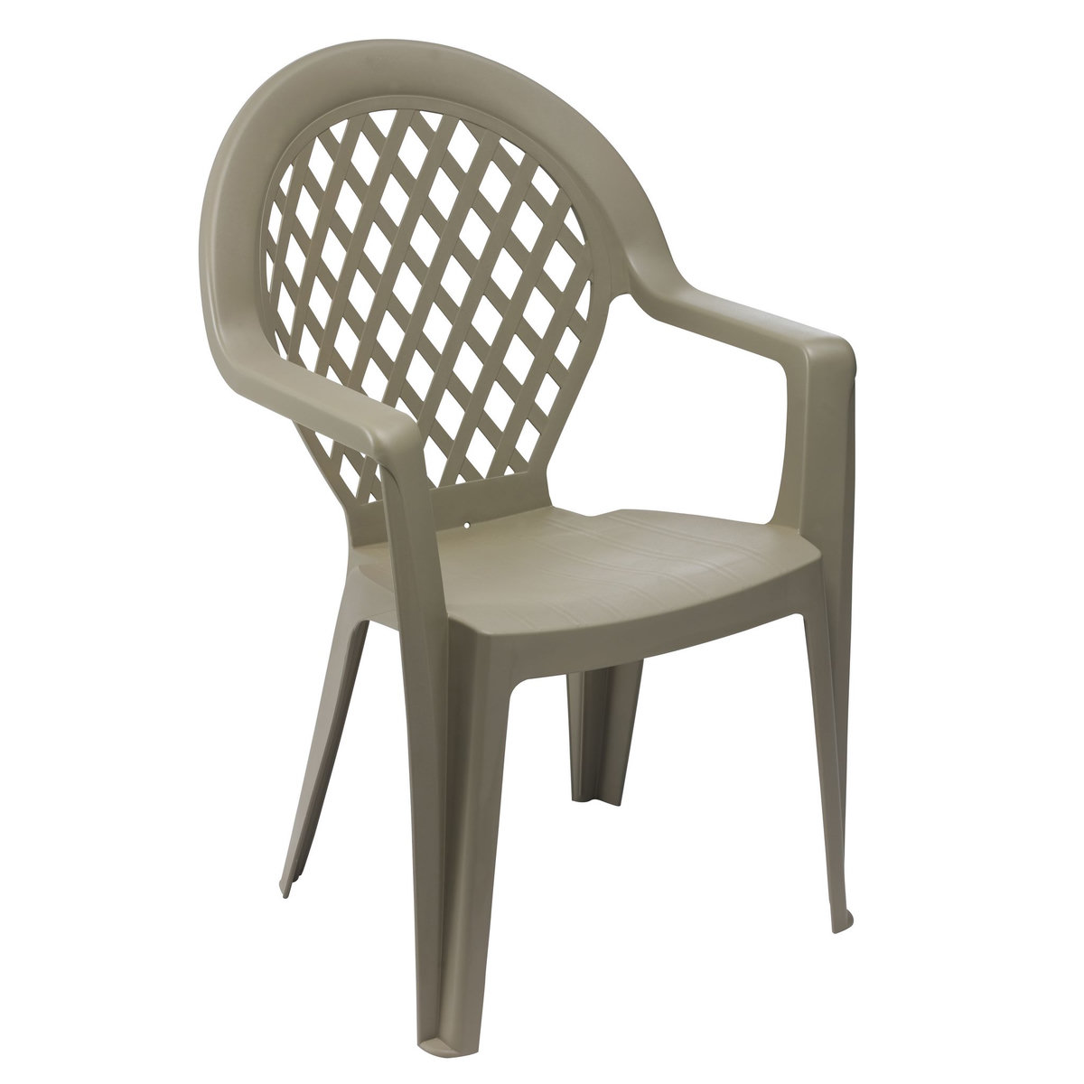 GROSFILLEX Fauteuil empilable de jardin MADISON résine taupe