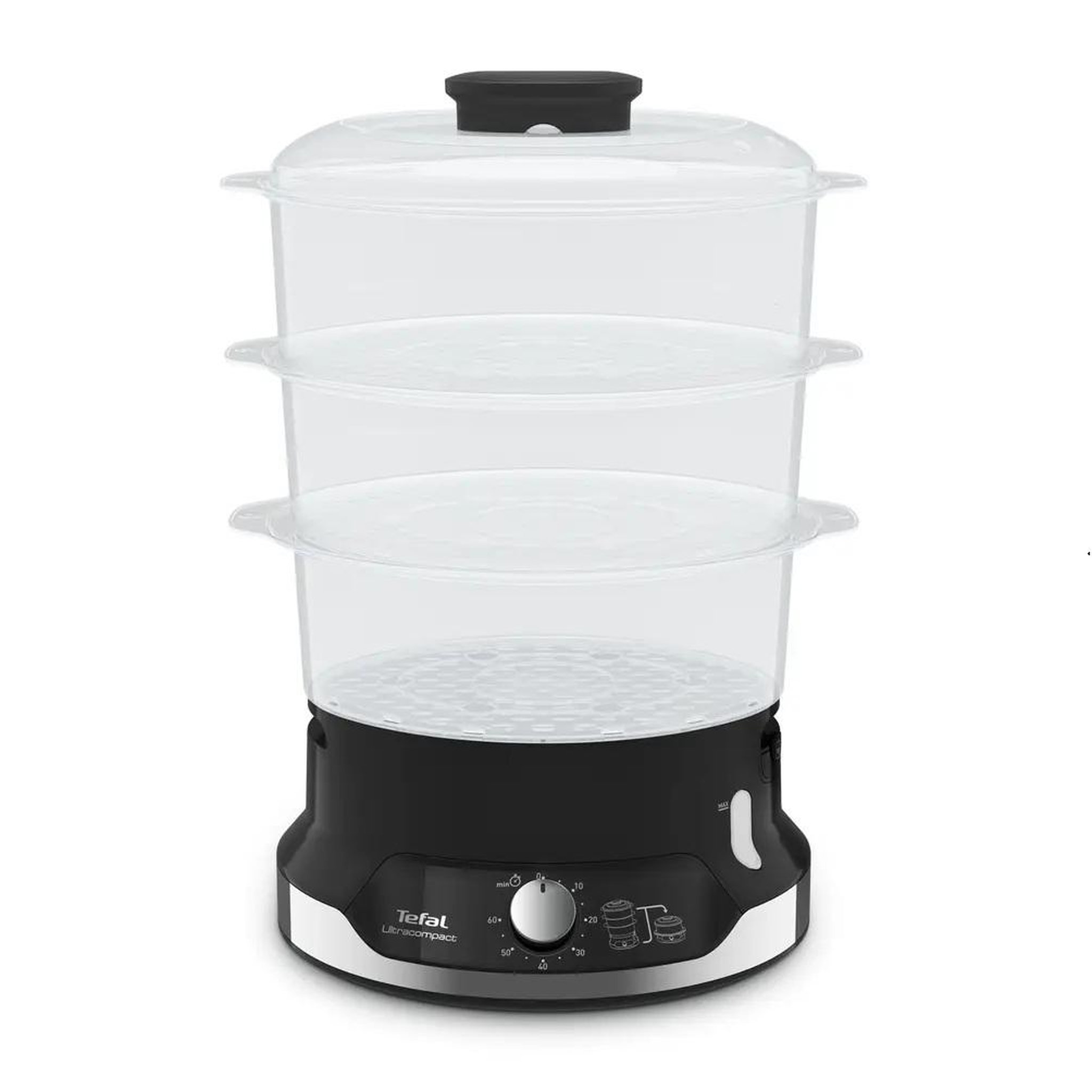 TEFAL Cuiseur vapeur 3 paniers 800w - vc204810