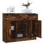 Voir la diapositive 4 : VIDAXL Buffet chene fume 91x28x75 cm bois d'ingenierie