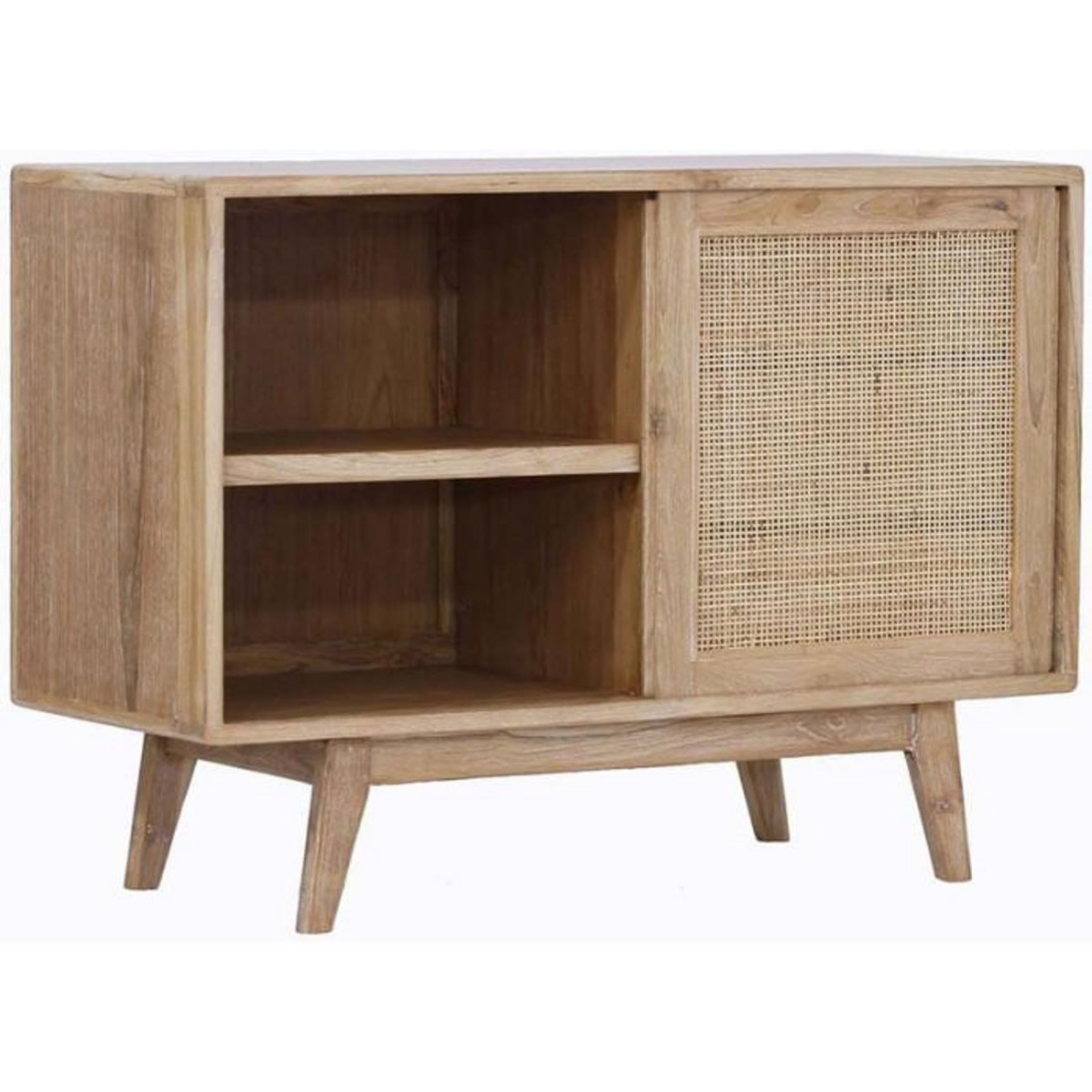 Paris Prix Buffet 1 Porte & 3 Tiroirs en Teck  Archi  120cm Naturel