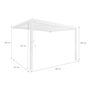 Voir la diapositive 4 : SWEEEK Pergola bioclimatique aluminium adossée lames orientables 4x3m Triomphe