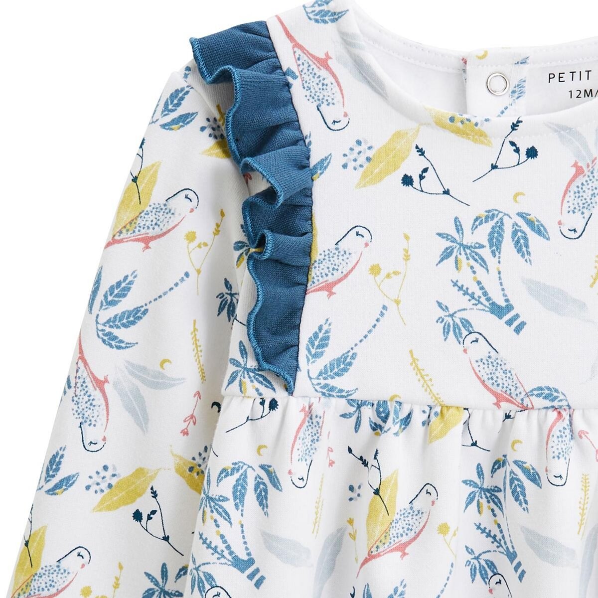 Petit Béguin Robe bébé en molleton Bianca