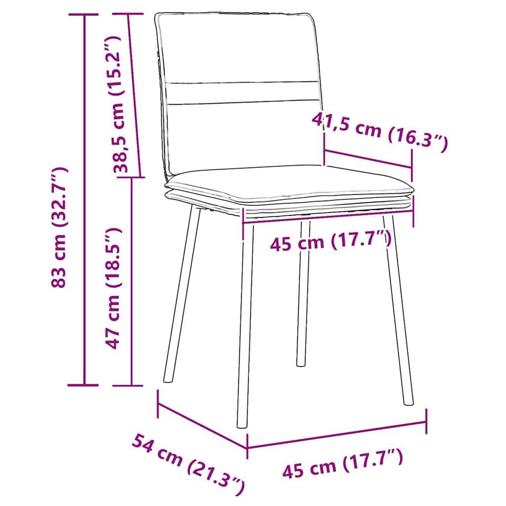 Voir la diapositive 6 : VIDAXL Chaises a manger lot de 4 Creme Velours