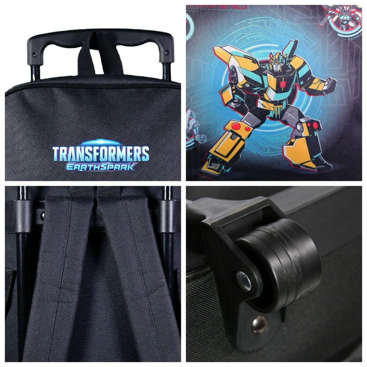 Bagtrotter Sac à dos à roulettes Transformers Noir
