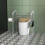 HOMCOM Cadre de sécurité de toilettes - cadre de toilettes réglable - barres d'appui rembourrées pour toilettes - alu. EVA gris