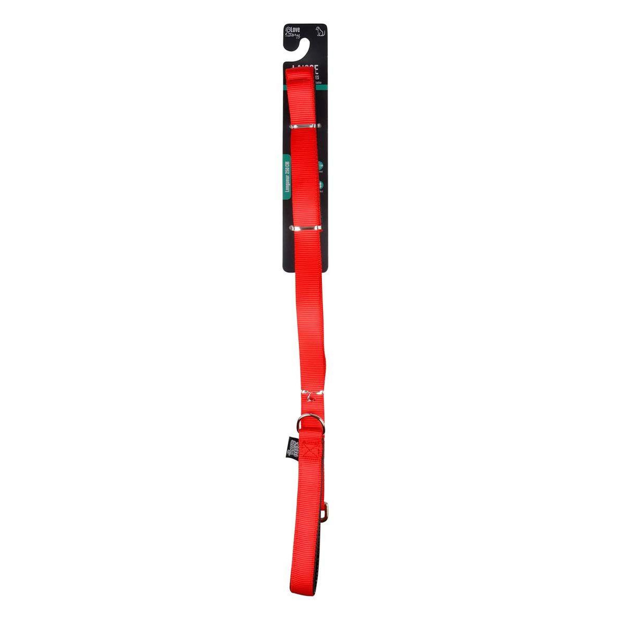 Voir la diapositive 2 : HOMEA Laisse de dressage  double poignées  250cm rouge